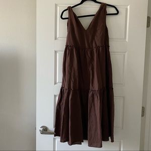 PETAL & PUP ERENDA MIDI Dress Brown Size 2
